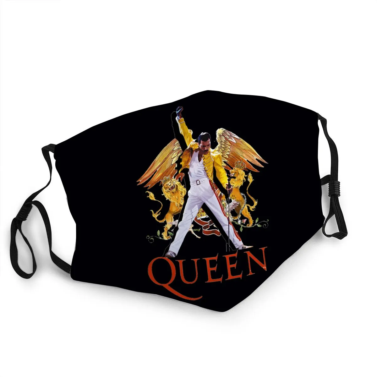 

Rock Queen Band Face Mask Washable Filter Dust-proof Fabric Mask Freddie Mercury Figures Antiviral Antibacterial Mouth Masque