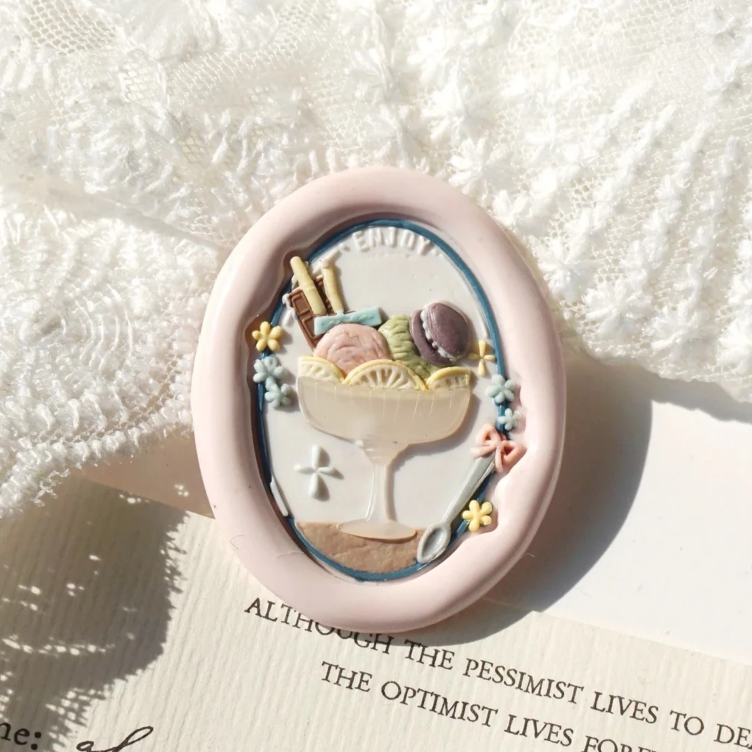 Печать огня латунный штамп водяной ландыш мороженое торт тиснение латунная