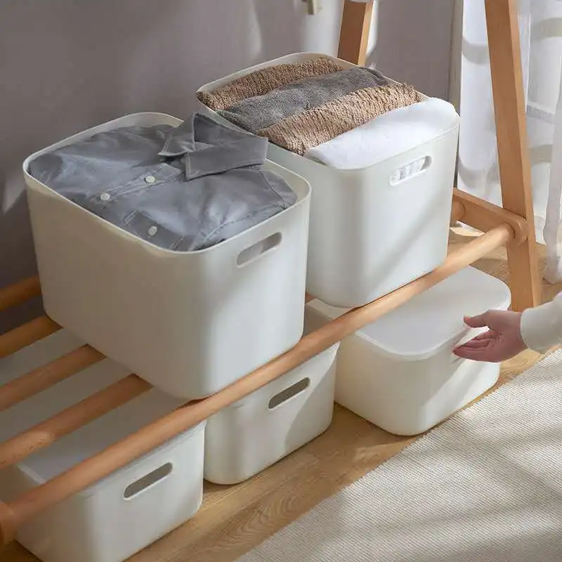 

Modern minimalist household storage box sundries desktop large, medium and small storage box clothes quilt home storage basket