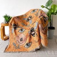 leisure blanket bee animal soft knitting thread blanket tablecloth tapestry sofa napping office blanket home bed decoration