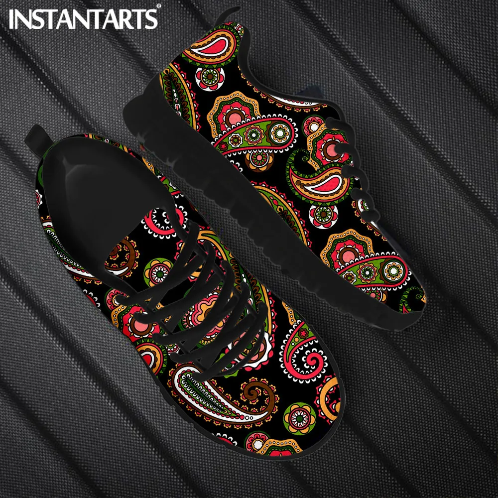 

Женские кроссовки INSTANTARTS, Повседневная дышащая обувь на плоской подошве, с принтом пейсли, модные, унисекс