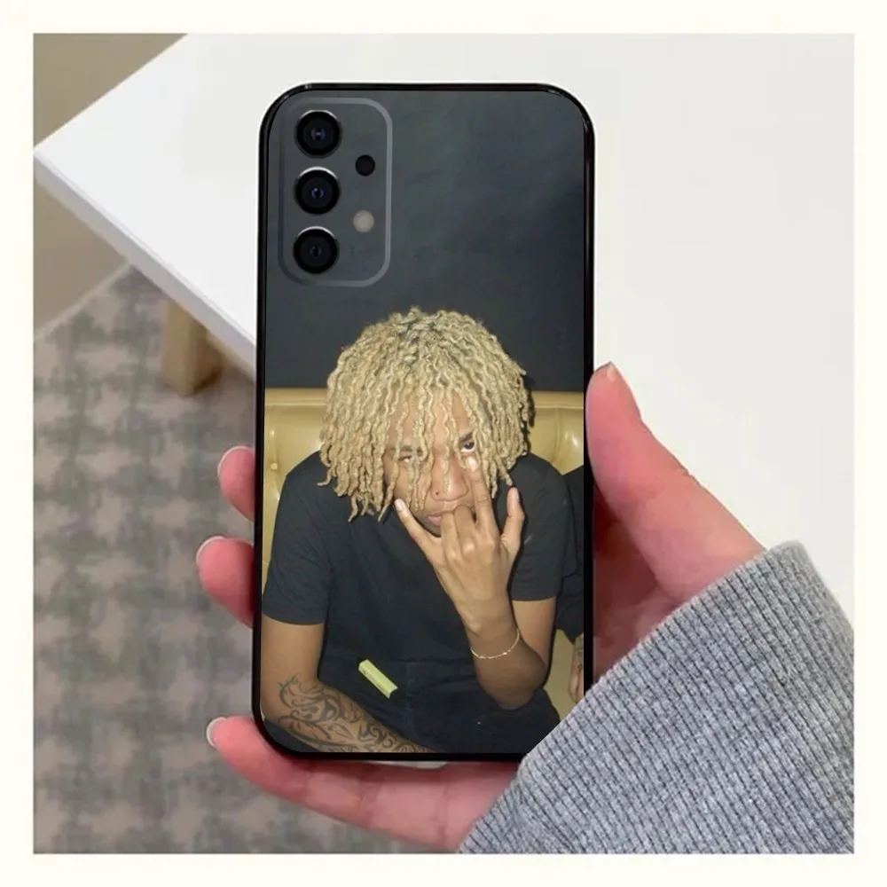 Чехол для телефона Rapper R-Rich Amiri Samsung Galaxy A13 A21s A22 A31 A32 A52 A53 A71 A80 A91 Мягкий черный чехол