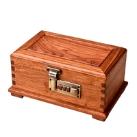 large vintage jewelry box storage organizer case wood retro with password lock jewelry storage box organizer for girl gift ideas