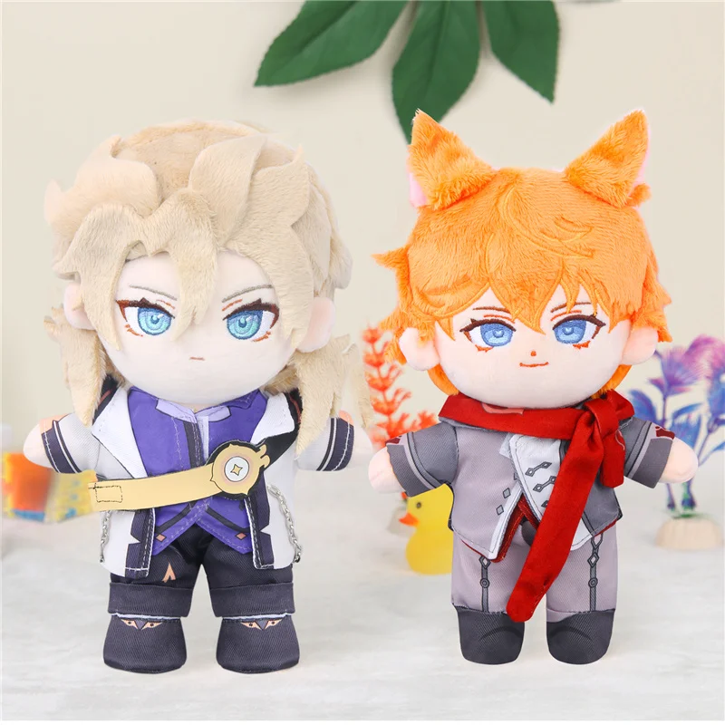 

20 см Genshin ударная плюшевая кукла Чжун ли Сяо тартаглия фигурки Косплей меняющая одежду игрушка набивная игра реквизит подарки Хэллоуин