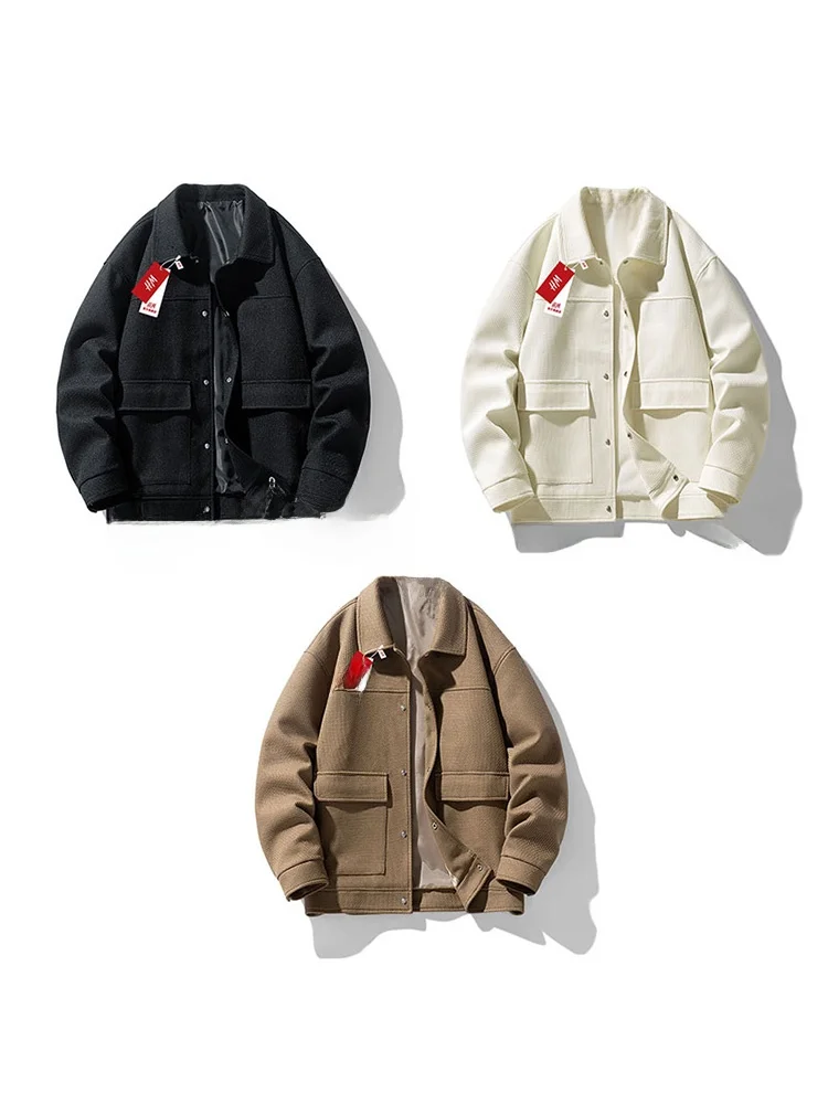 HM Ретро куртка-карго мужская весенне-осенняя модная свободная верхняя одежда с