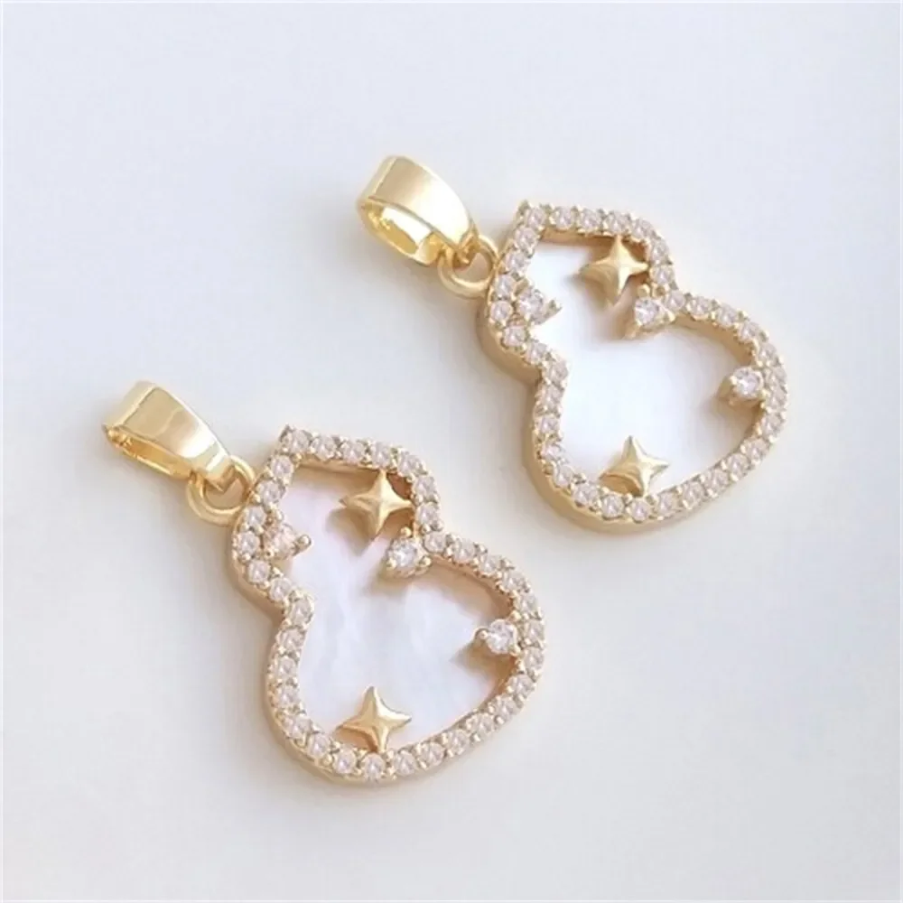 Инкрустированная натуральная материнская ракушка 14-каратное золото обернутая