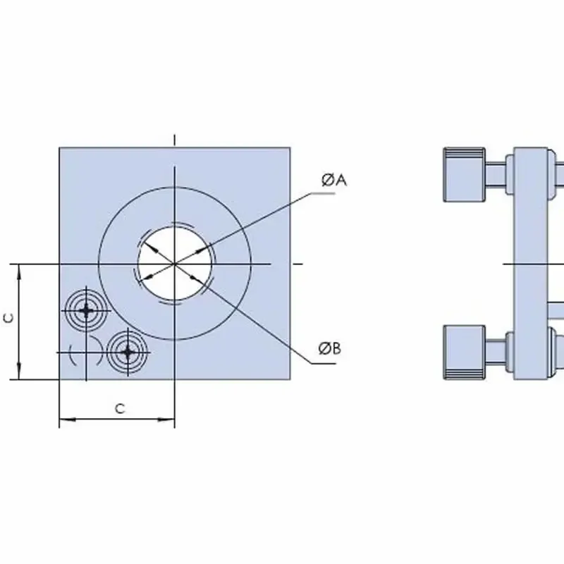 Рамка светоотражающего распределителя луча (не открывается): PG209-(15-50) M6x0.25