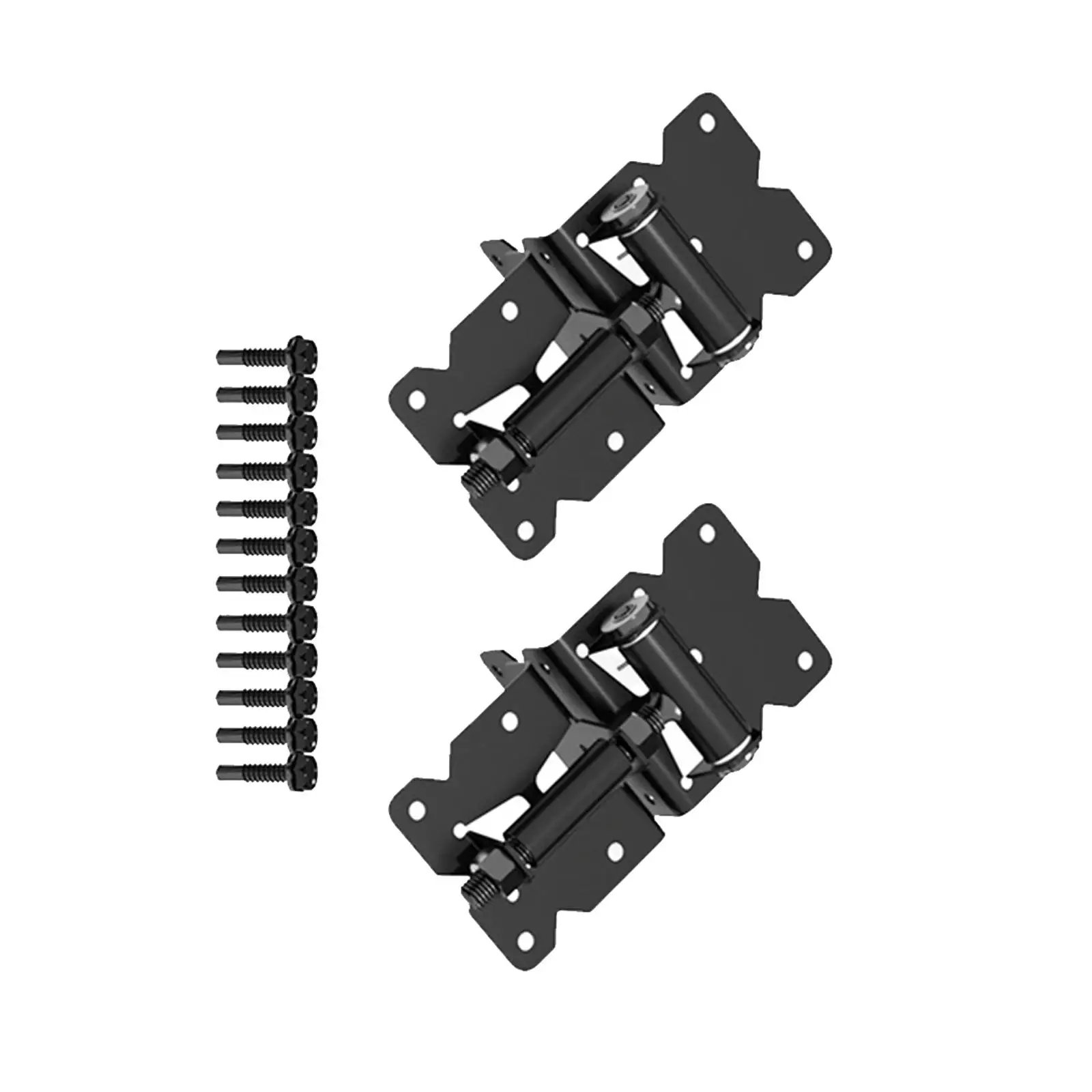 

Self Closing Door Hinges Rust Resistance with Screw Spring Loaded Hinges Iron Automatic for Door Drawer Outdoor Fence Cabinet