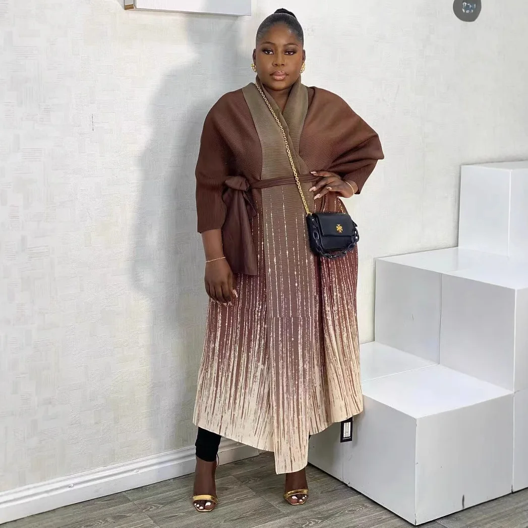 Модное плиссированное женское пальто больших размеров из Европы и Америки