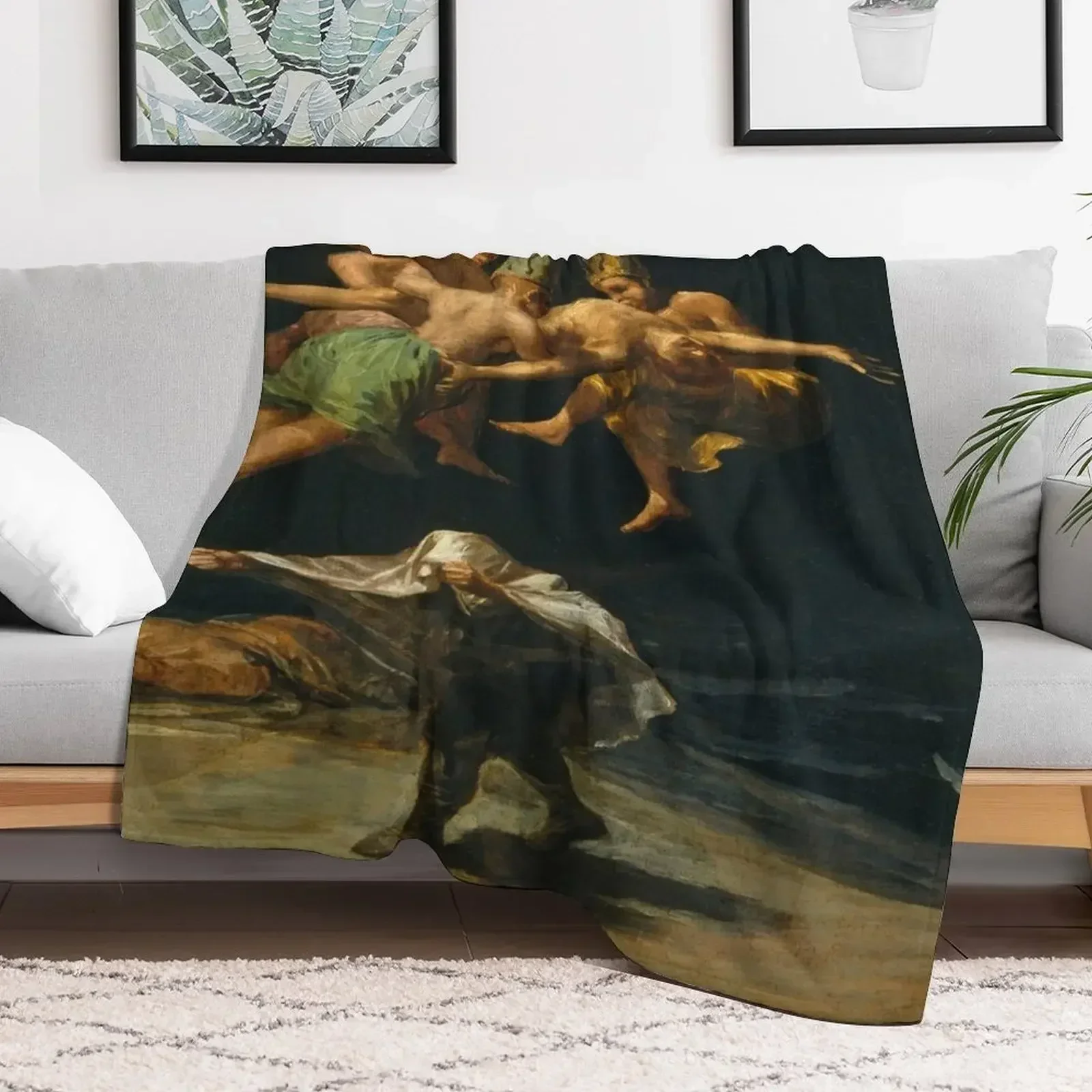 Francisco Goya - Путешествие ведьм Пледы Декоративные кровати Тяжелые одеяла