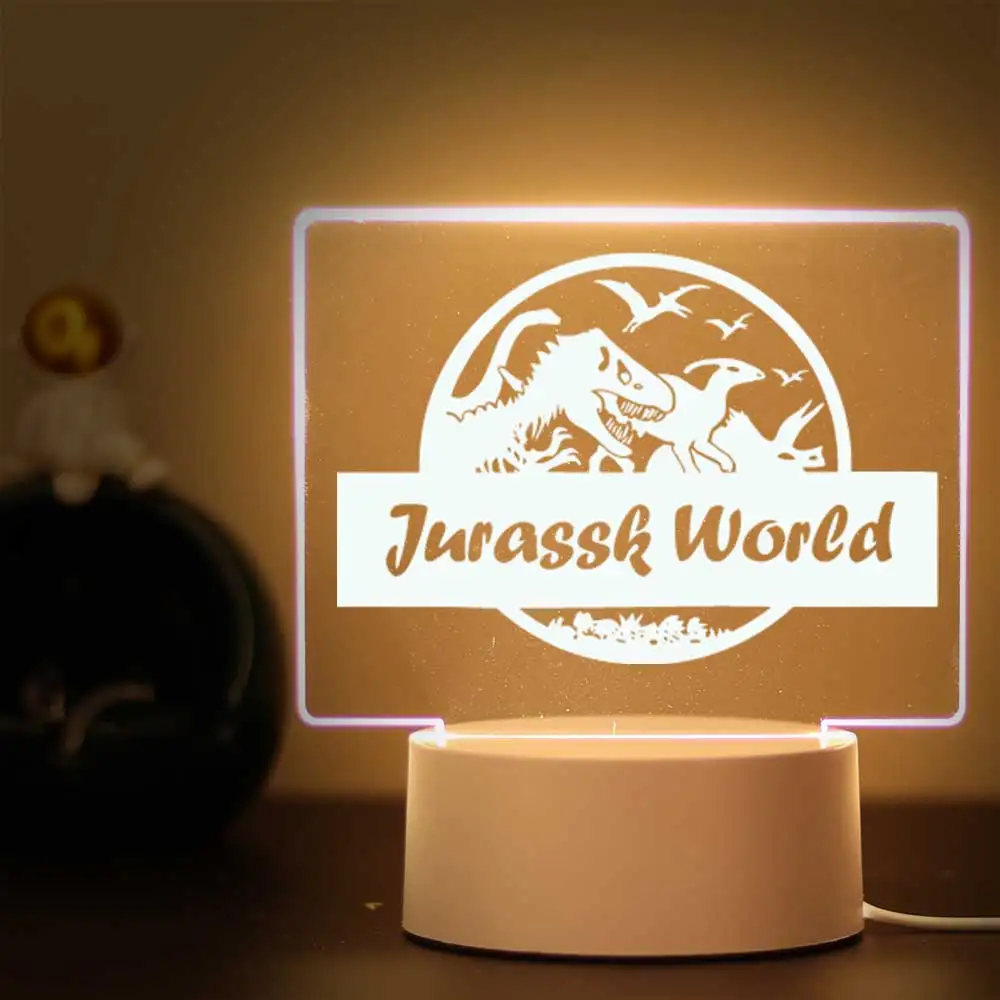 Динозавр 3D светодиодные лампы для спальни фестиваль дома прикроватный декор lampe