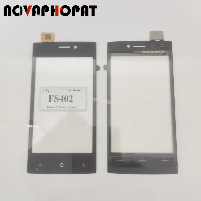 Novaphopat протестированный датчик для Fly FS402 сенсорный экран дигитайзер Переднее стекло объектив панель Замена