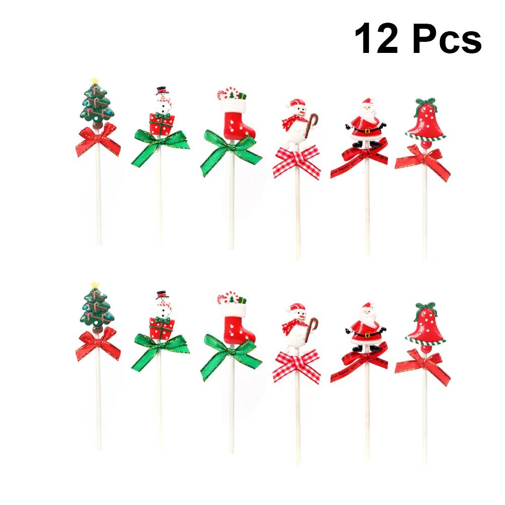 

Gift Box Cupckae Topper Christmas Cake Picks Christmas Toppers Christmas Cake Decor Christmas Cupcake Picks