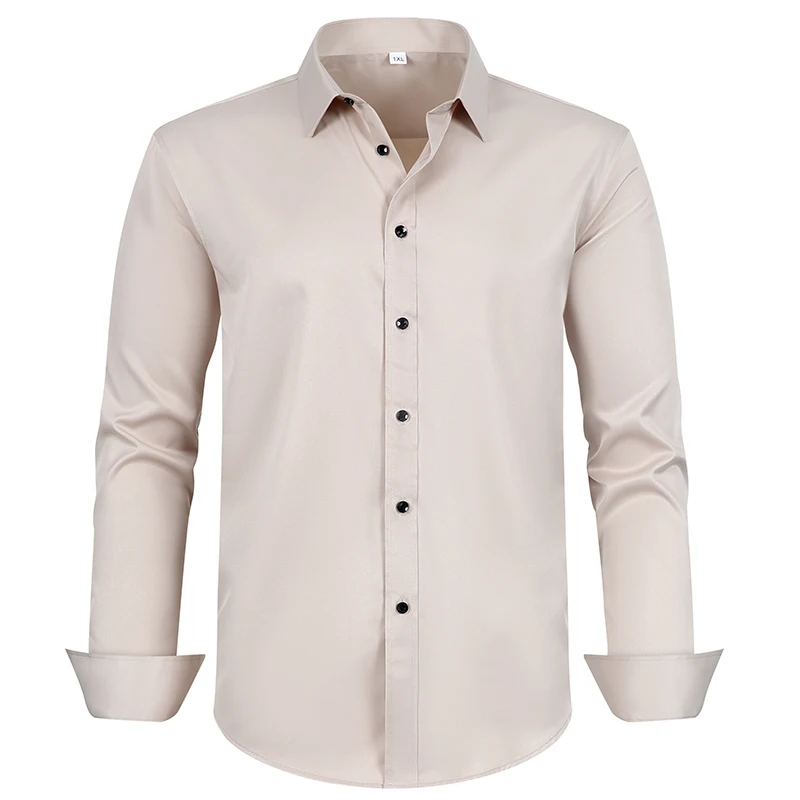 

Casual Non Iron Long Sleeve Plus Size 6xl Social Regular Fit Men Shirt