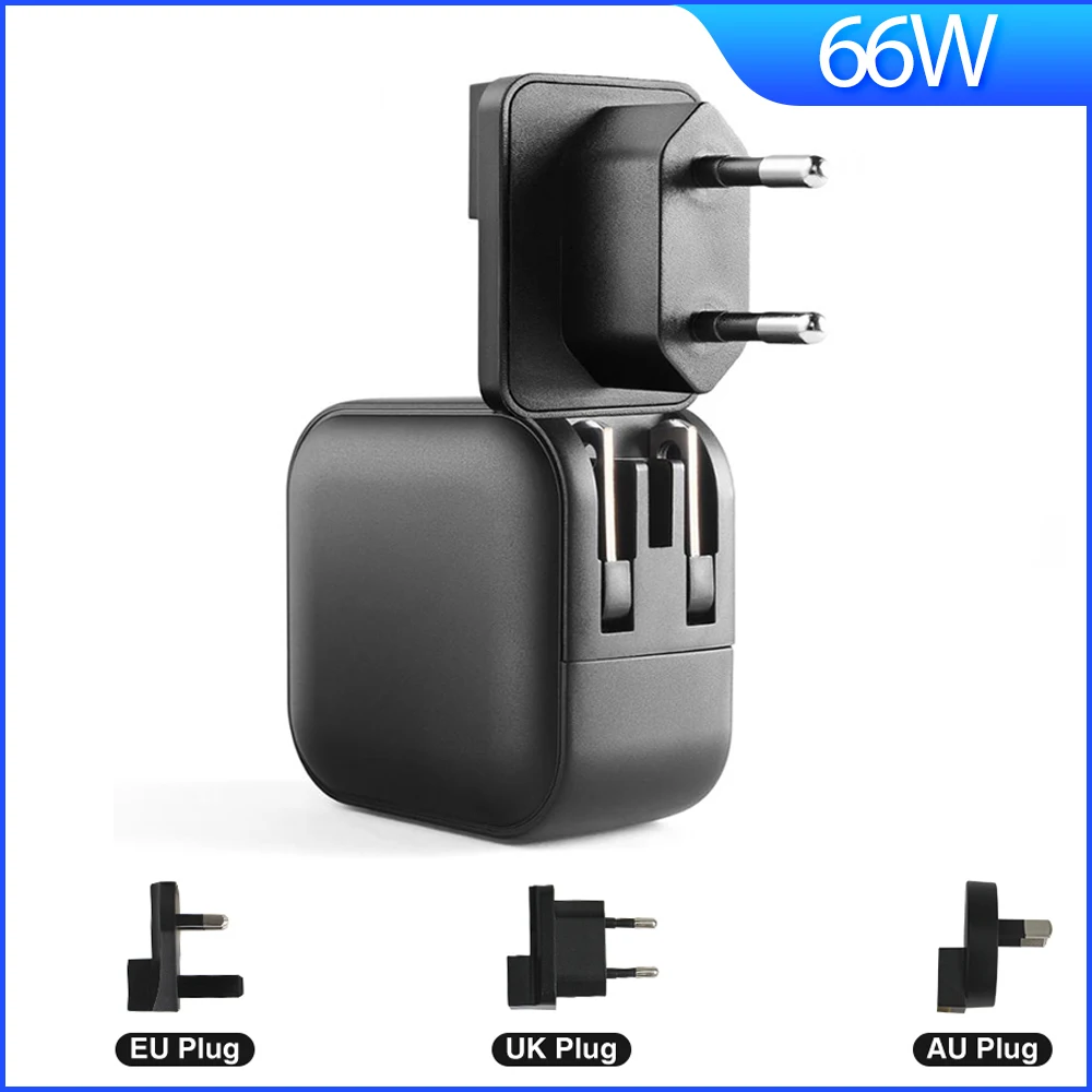 

66W Dual PD Charger Quick Charge QC 3.0 USB Charger EU/AU/UK Charging Pulg For iPhone 12 Xiaomi Phone PD Charger USB C Charger