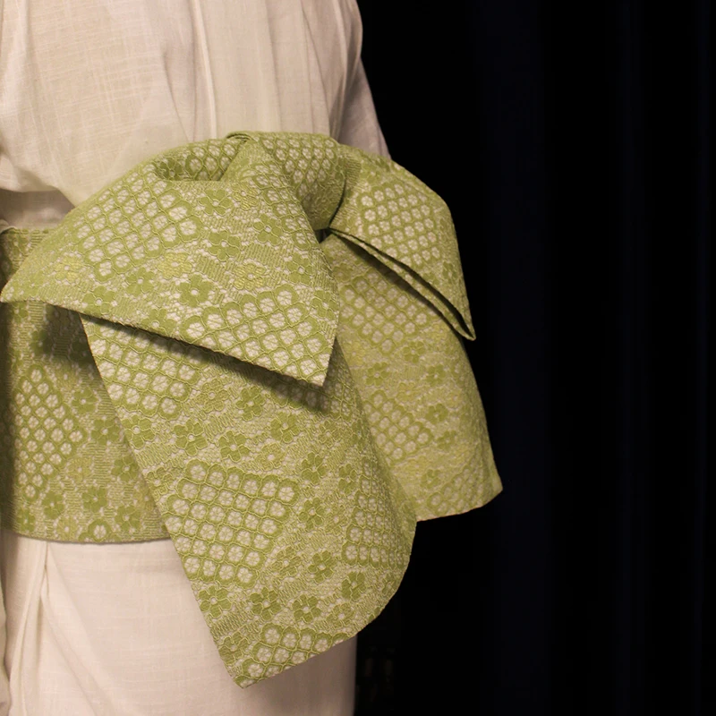 

Women's Japanese Traditional Kimono Obi High-Grade Lace Bow Knot Girdle Cosplay Wear Yukata Accessories