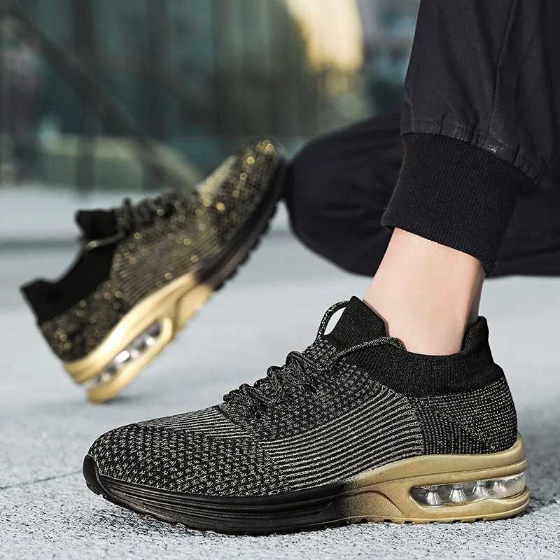 New Men Running Shoes Breathable Outdoor Sports Shoes Lightweight Sneakers Comfortable Athletic Training Footwear