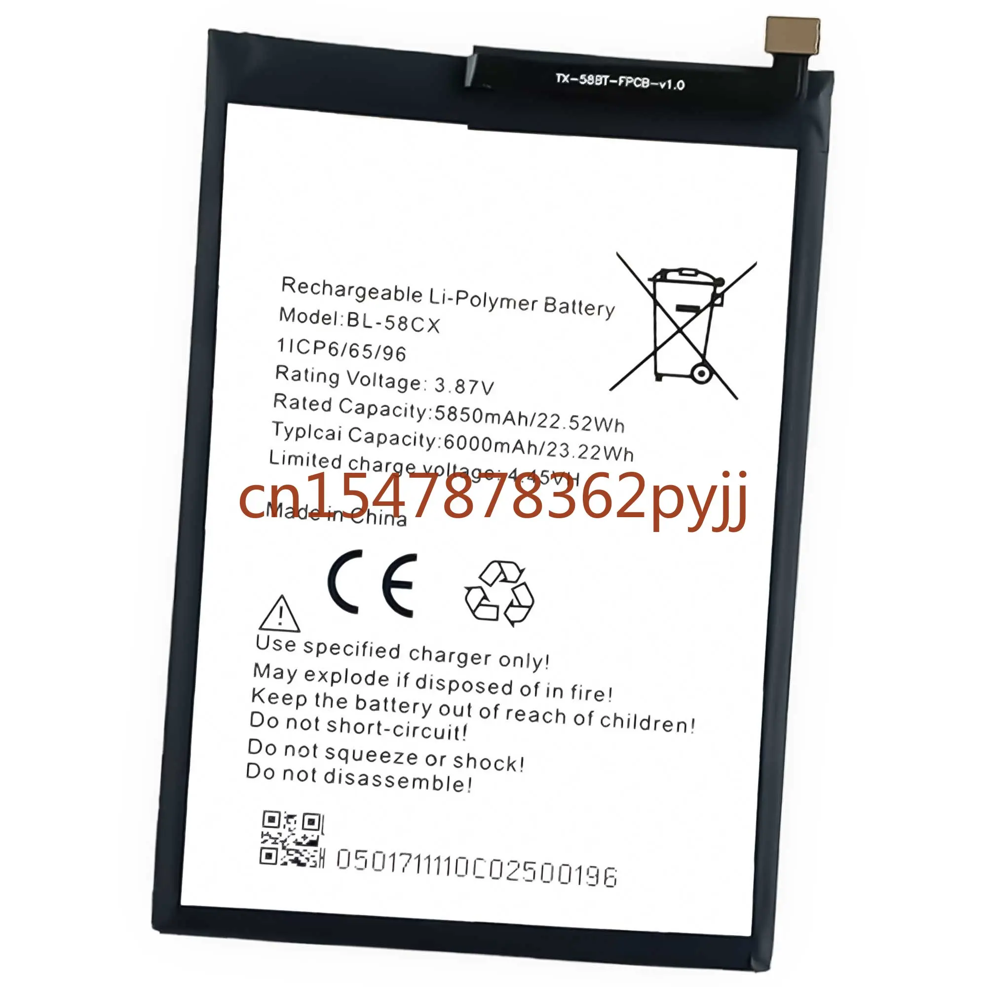 

Высококачественный аккумулятор для infinix / X659/Hot 10i/X659B BL-58CX 6000 мАч