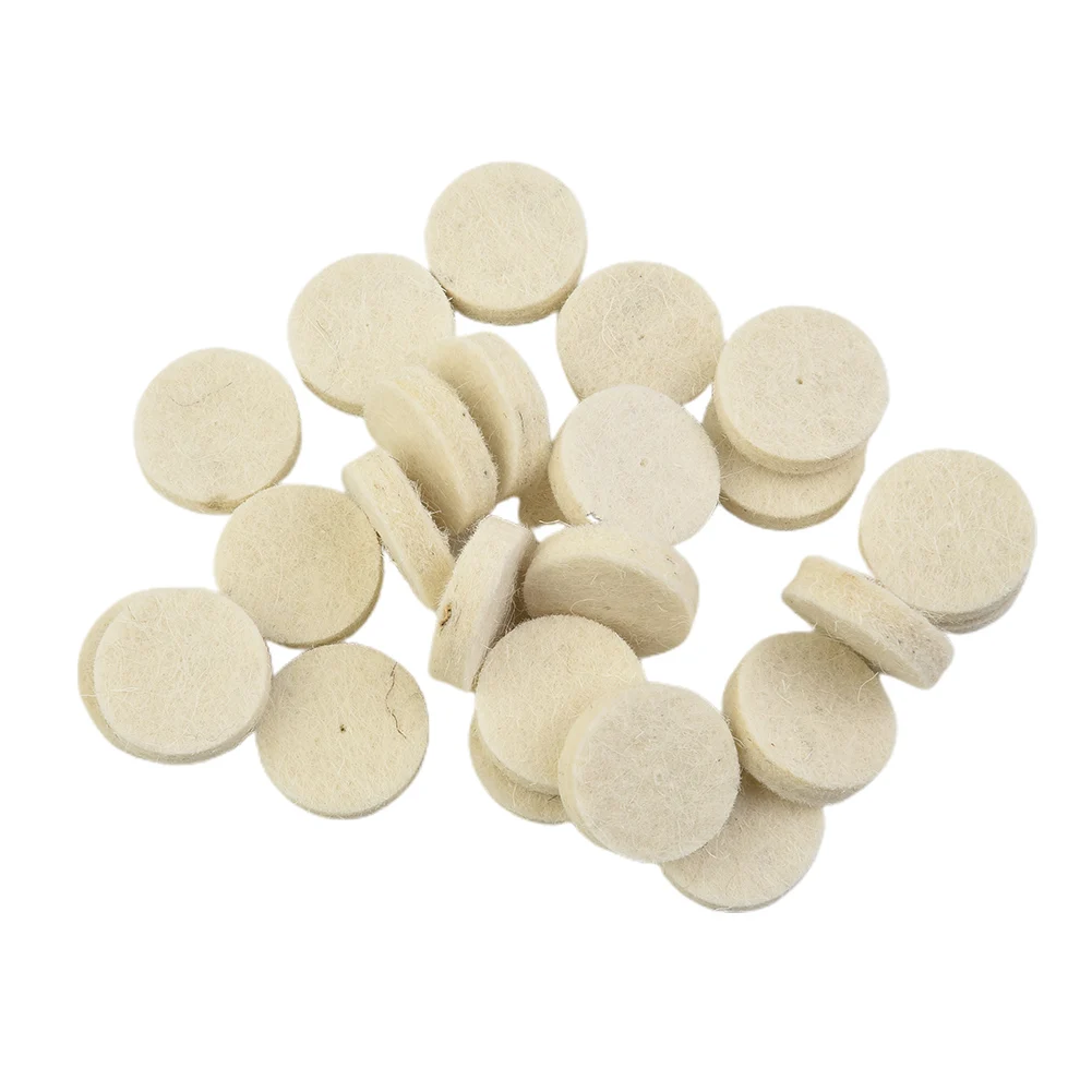 

50pcs 50x 25mm Wool Polishing Pads Buffing Angle Grinder Wheel Felt Polishing Disc Pad Set With Mandrel For Rotary Tool