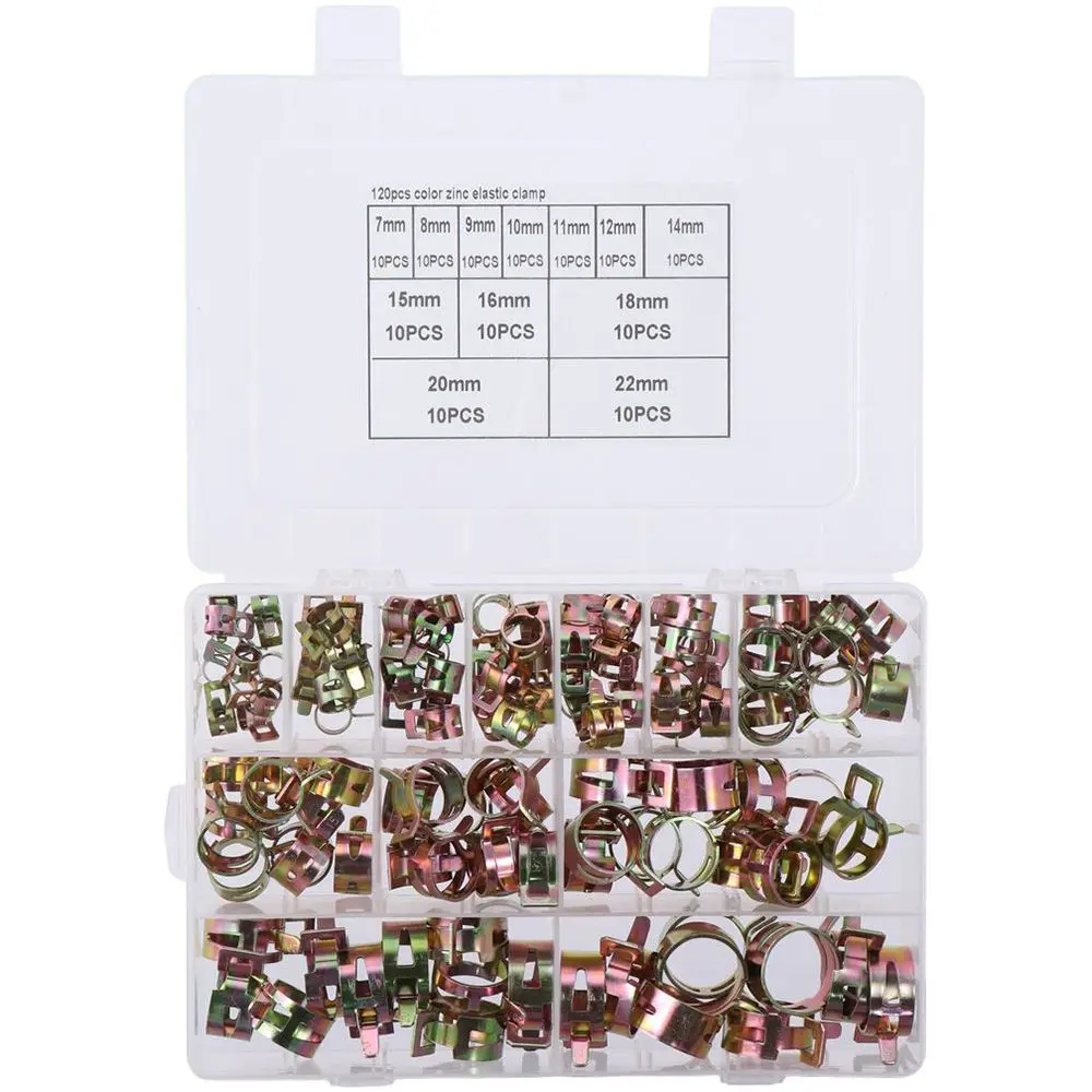 

121 шт. 7-22 мм пружинный шланг, набор зажимов в ассортименте, круглые стальные плоские ленты, брикеты, зажим для воздуха низкого давления