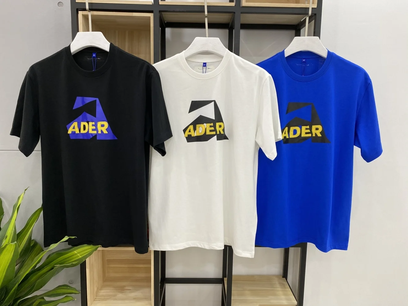 

Blue ADER ERROR T-shirt Men Women Adererror Marking Tee Star Embroidered Ader Tops Stitching Short Sleeve