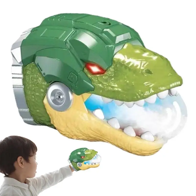 

Электрическая игрушка-динозавр, голова динозавра, головка динозавра, Ручные куклы с подвижным Ротом, светящиеся глаза и ровные звуки, распылитель динозавра