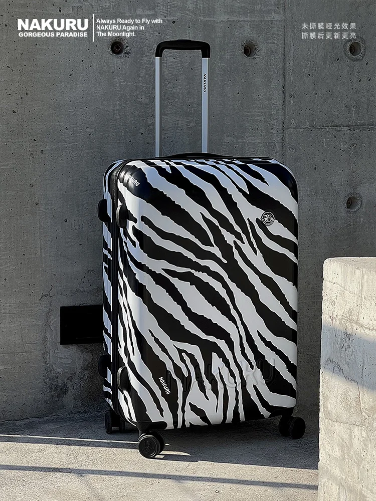 

20/24/28 Inch Male Boarding Travel Luggage New Fashion Trolley Zebra Suitcase Leopard Print G1068-G1072 Dn