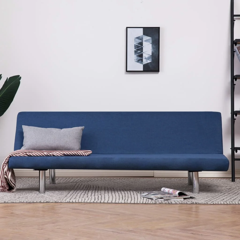 

Polyester blue sofa bed