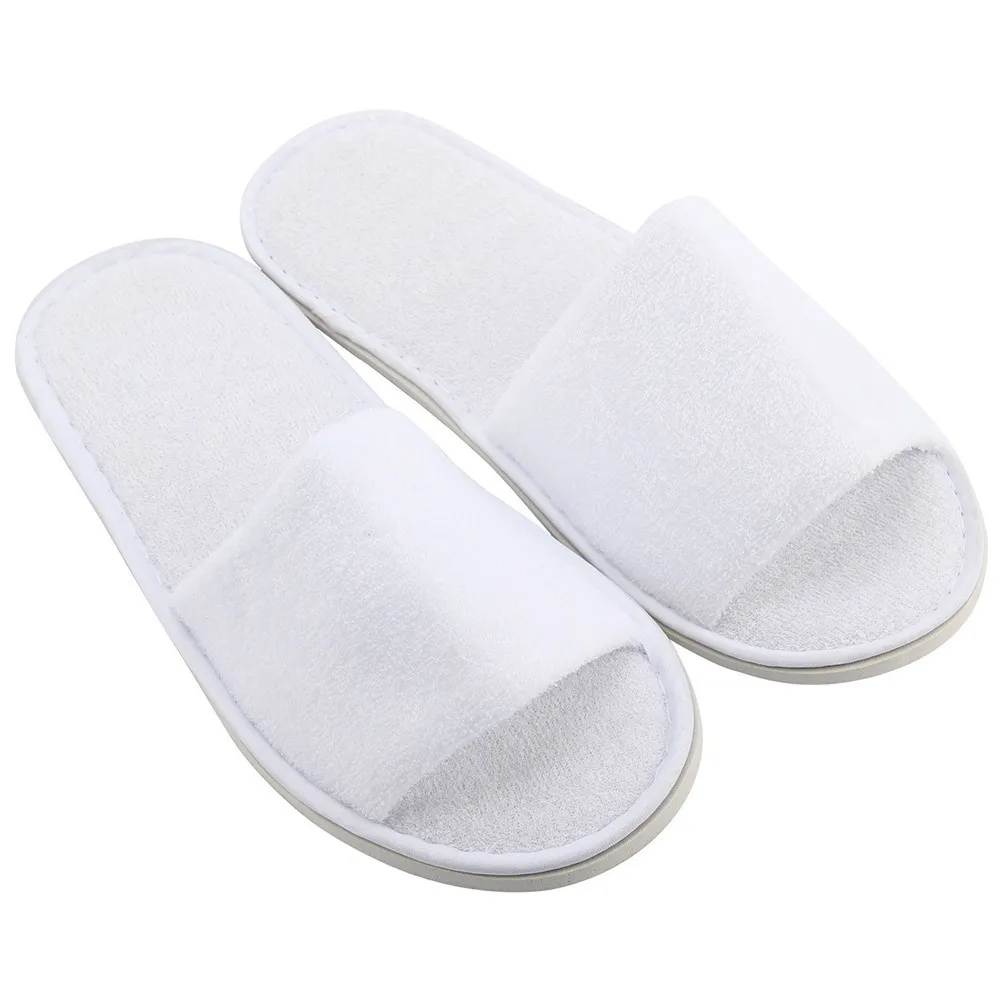 

Hotel Disposable slippers 5 Pairs Spa Hotel Guest Slipper Open Toe Towelling Disposable Terry Style Breathable Soft Shoes#20