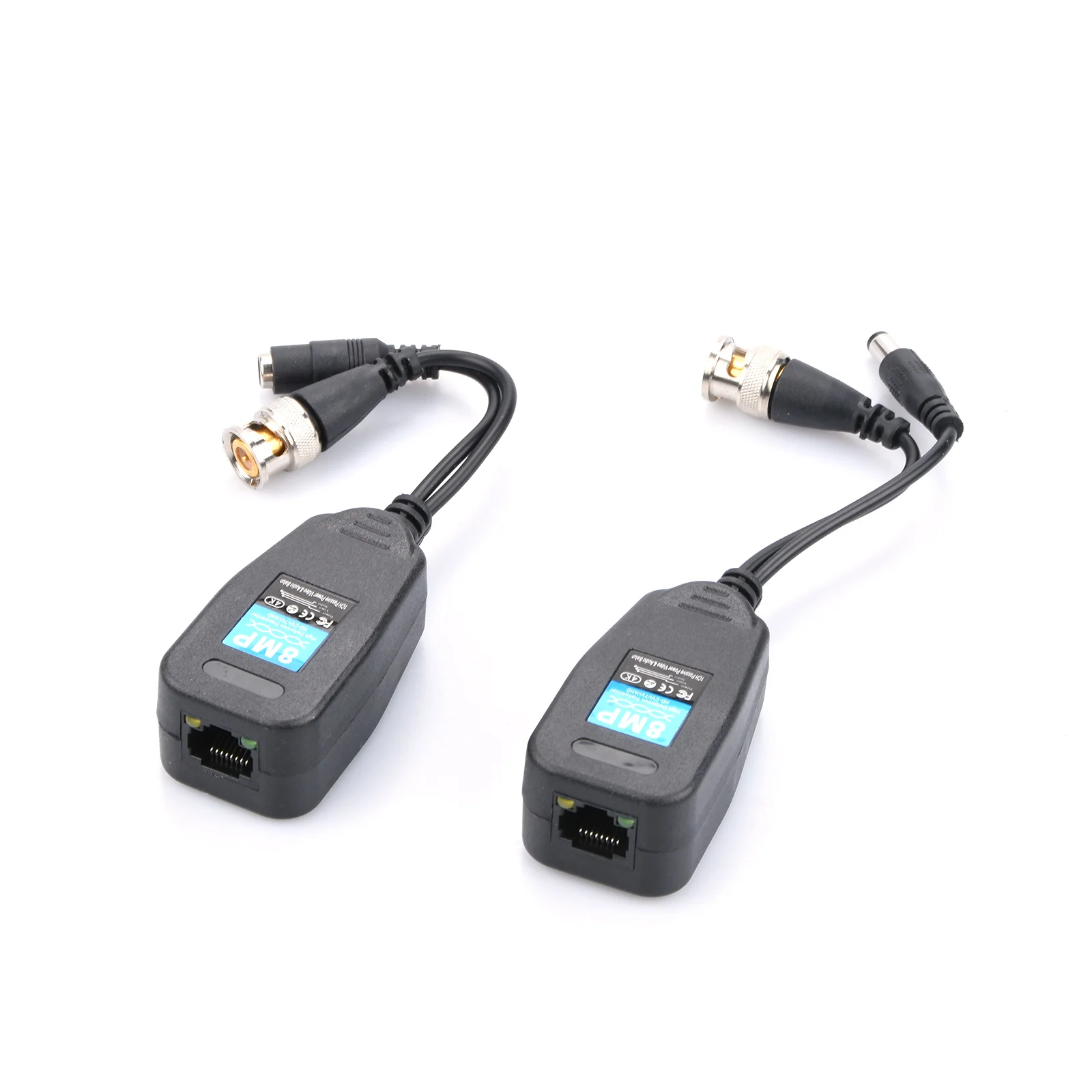 Фото Пара пассивных видеопередатчиков BNC-RJ45 (балунов) UTP Cat5 для камер AHD CVI TVI CVBS, без питания №1