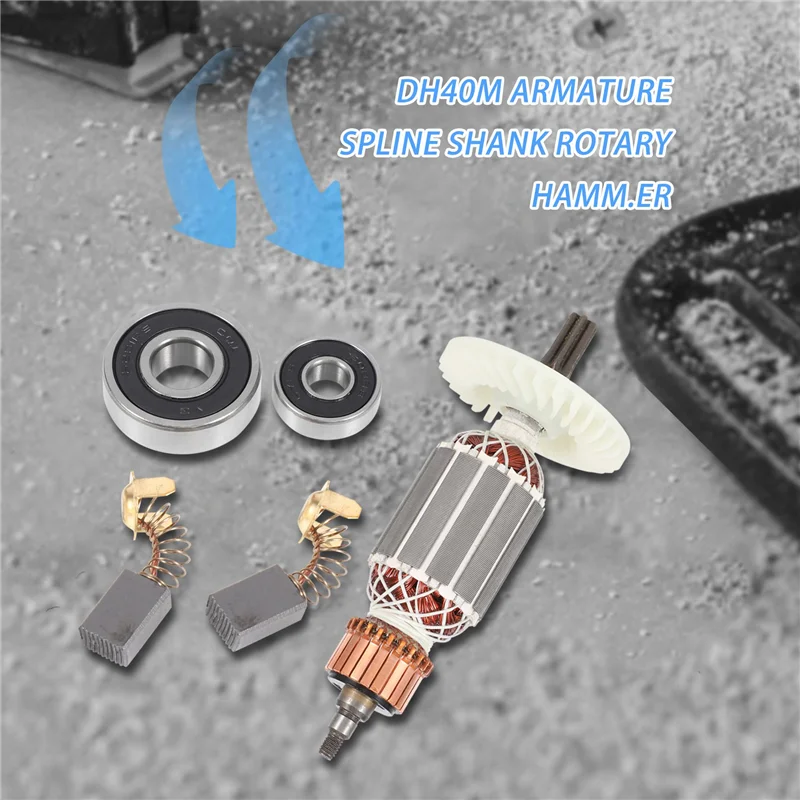 220 В роторный якорь Замена для Hitachi 360591E DH40MRY DH40M DH40MR DH40SR DH40FR сращивающийся