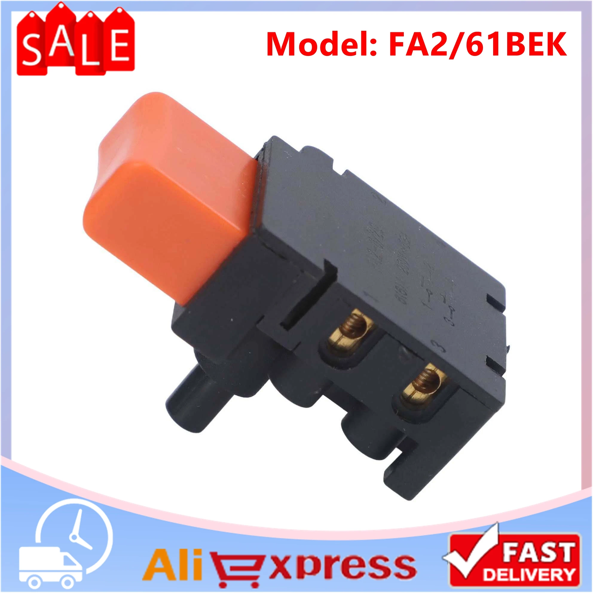 

Переключатель кнопки FA2/61BEK для дрели 220В/6А