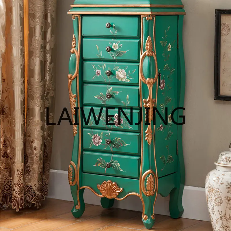 Деревянный шкаф с 7 ящиками Yff в европейском стиле ретро комод для ювелирных