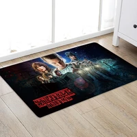 anime stranger things printed rug flannel anti slip carpet doormat outdoor bath kitchen living room floor mat home decor