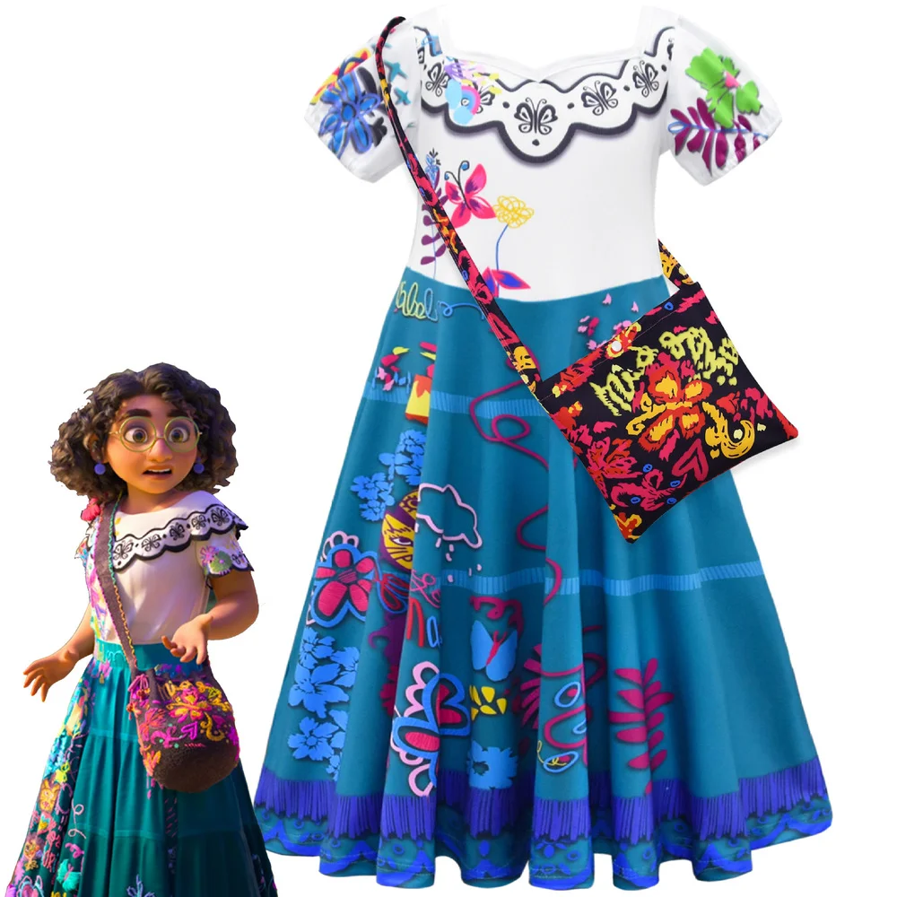 

Детские платья для косплея Mirabel, платья принцессы envol для девочек, модная одежда с коротким рукавом для малышей, детская одежда для дня рождения
