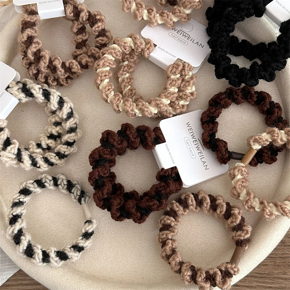 

Эластичная резинка, плюшевые резинки для волос, веревка для волос, милая челка для девочек, хвост, головной убор, аксессуары для волос, 2 шт.