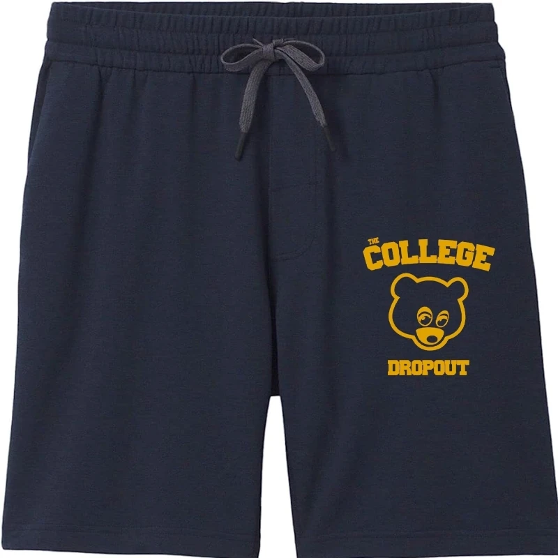

College Dropout Print Women Fashion Retro Anime men shorts Casual Cotton Short Sleeve Summer Crewneck Vintage Woman gym shorts
