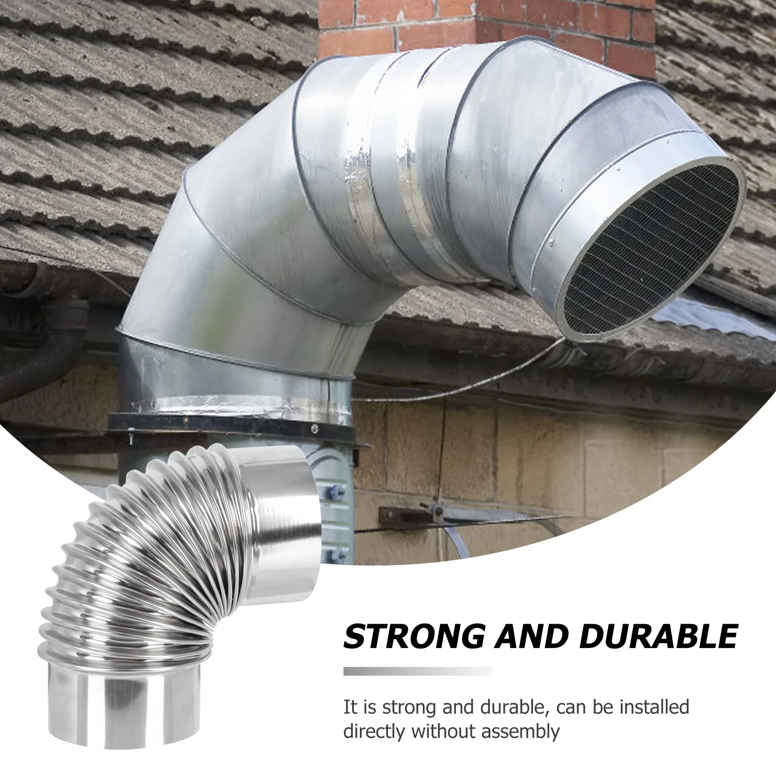 Выхлопное отверстие дымохода коленчатый шланг из нержавеющей стали воздушные