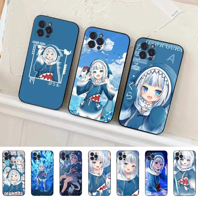 

Yinuoda Gawr Gura Phone Case For iPhone 14 11 12 13 Mini Pro Max 8 7 6 6S Plus X SE 2020 XR XS Funda Case