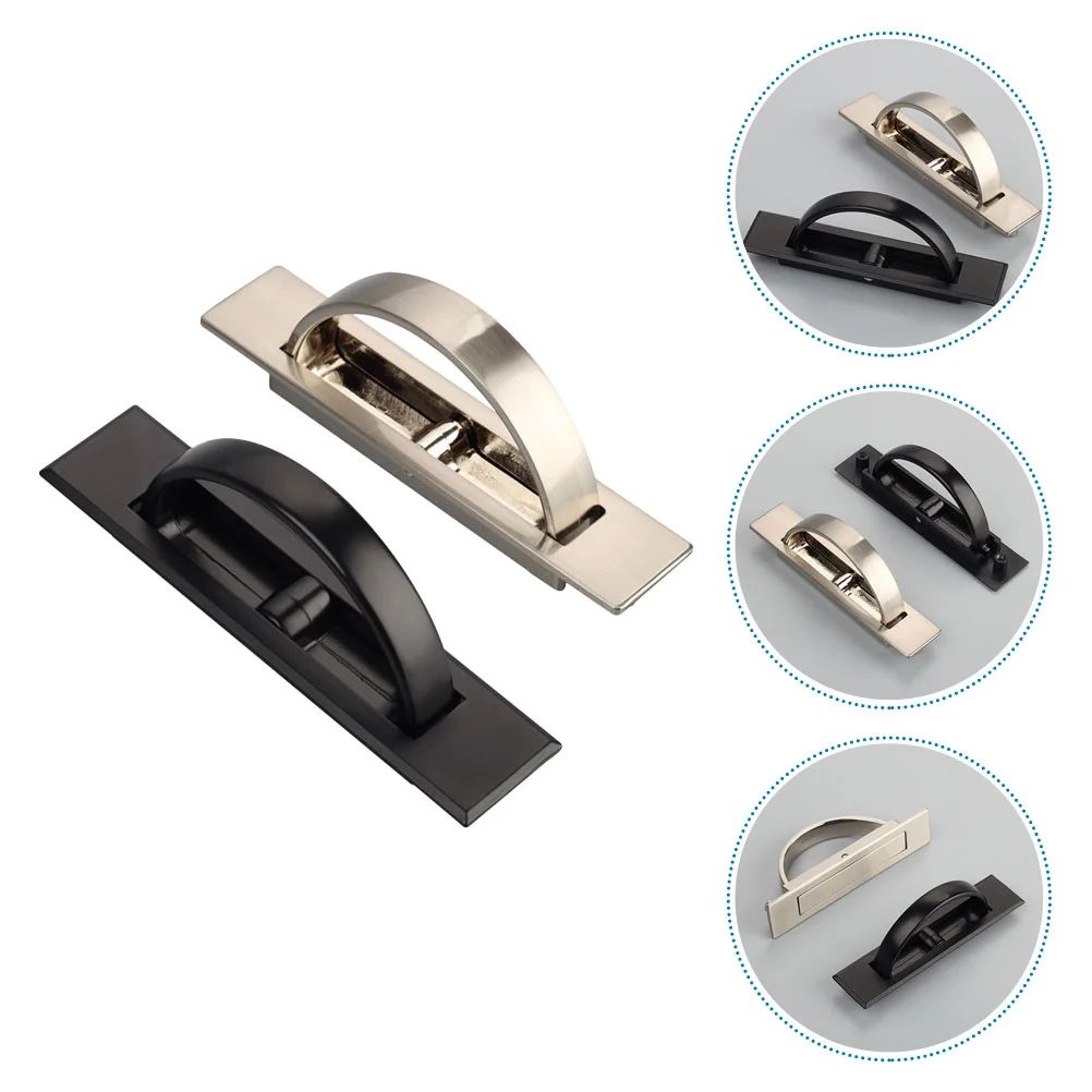 

Handlesinvisible Cabinet Handle Zinc Alloy Tatami Door Grip Drawer 180° Modernlifting Wardrobe Furniture Rotating Window