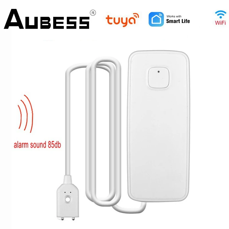 

Датчик утечки воды Aubess Tuya, Wi-Fi детектор утечки воды, оповещение от приложения Smartlife, сигнализация об утечке воды, Домашняя безопасность