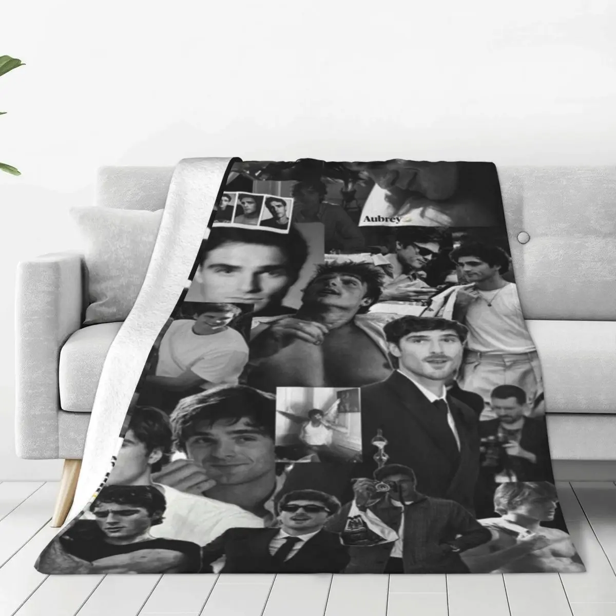 Одеяла в клетку фланелевые зимние с австралийским актером