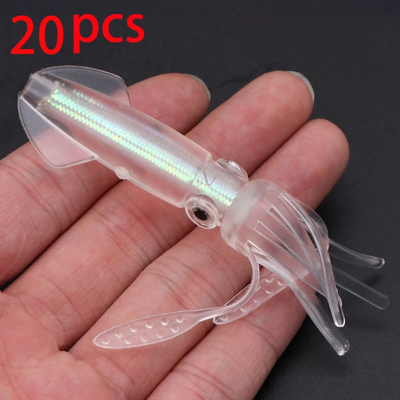 

Fishing Bait Silicone Soft Lure Night Luminous Colorful Squid 10cm8g Wobblers Baits Lifelike Artificial Octopus Glow Tackle