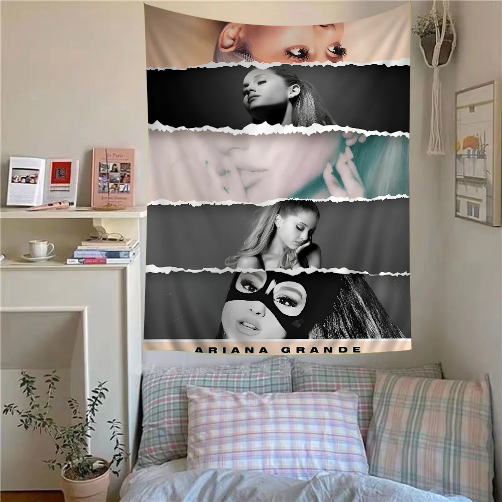 Певица Ариана-Гранде портретные позиции висящий богемный гобелен богемные