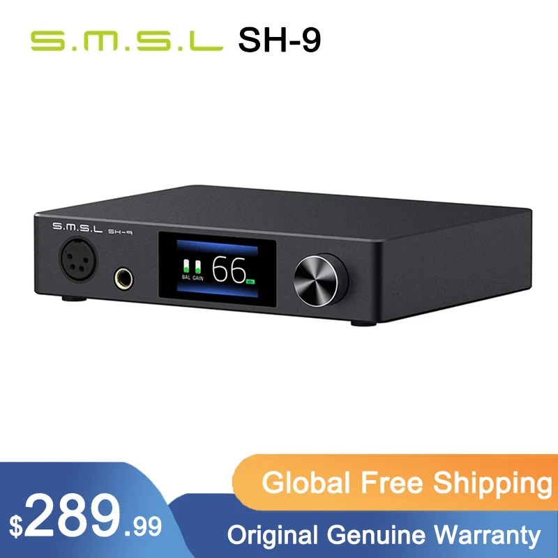

SMSL SH-9 усилитель для наушников AMP THX AAA аудио DAC RCA/XLR вход 6,35 мм настольный декодер SH9 USB сбалансированный выход