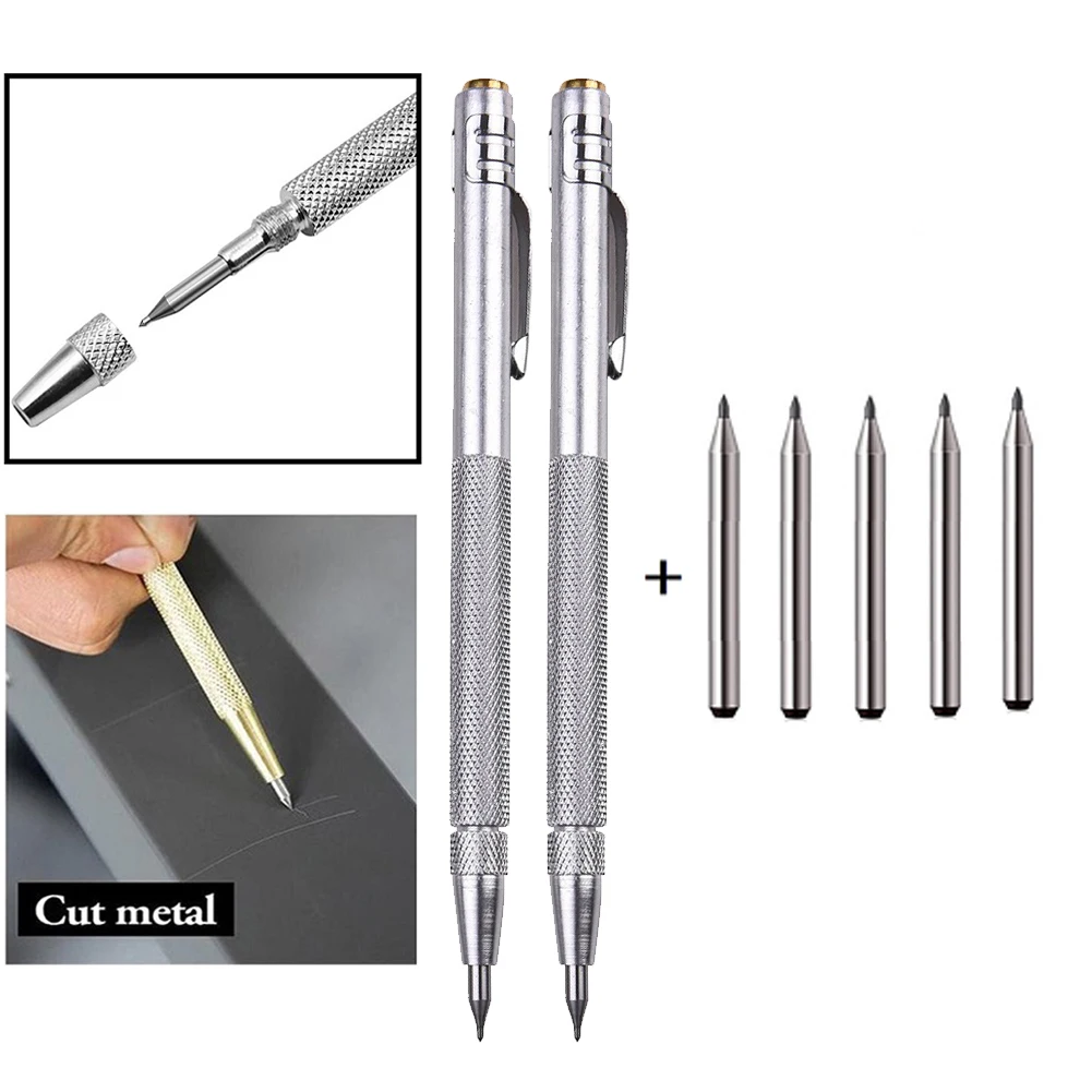 

7PCS Tungsten Carbide Tip Scriber Engraving Pen Marking Tip For Glass Ceramic Metal Wood Carving Scribing Marker Tools
