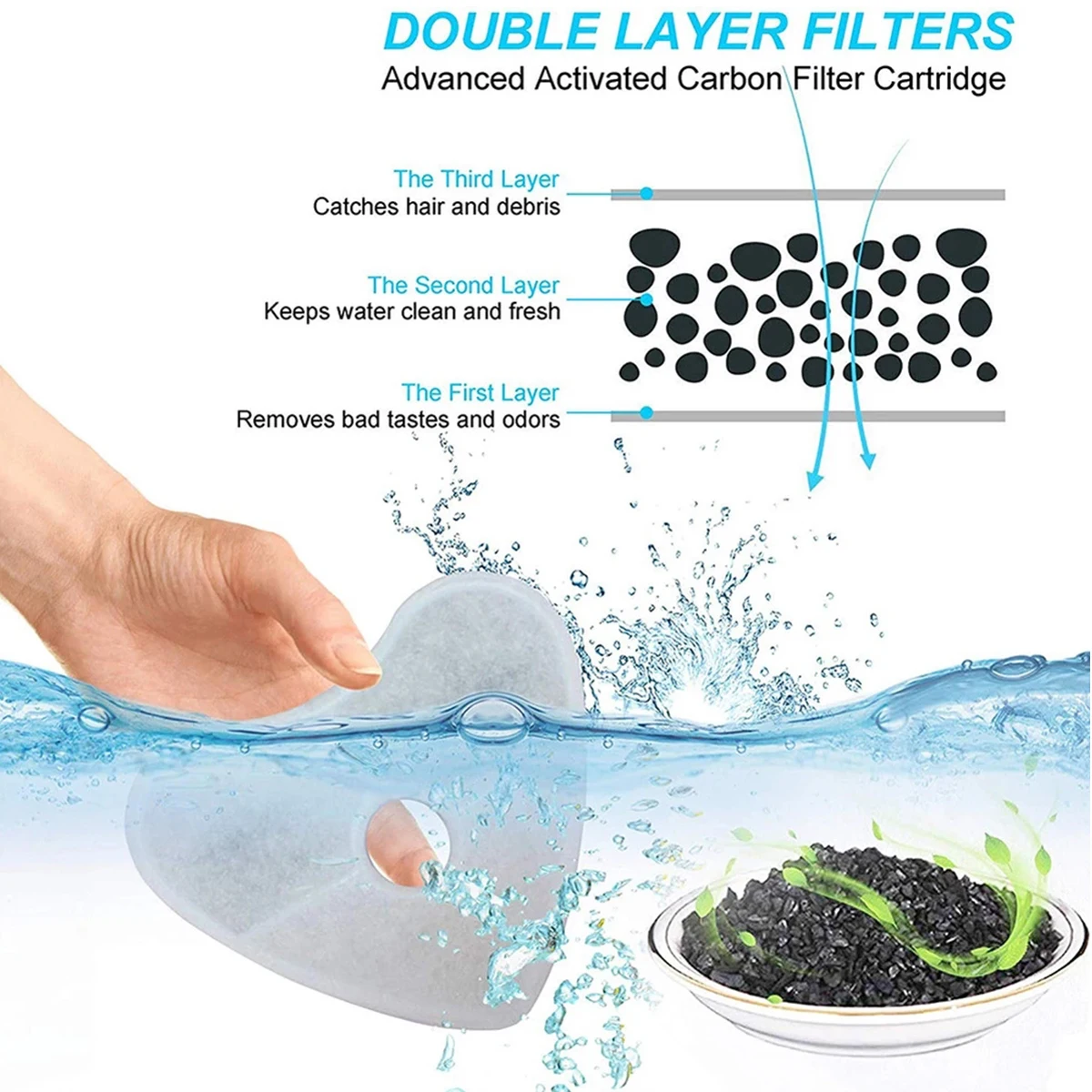 4 шт. фильтры с активированным углем для питьевой воды