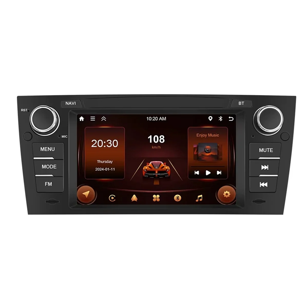 Автомобильный радиоприемник для 3 серии E90 2 Din 7 дюймов Android 13 2G и 64G Carplay Auto Bluetooth GPS FM