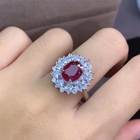 natural ruby ring for engagement 0 4ct si grade ruby silver ring solid 925 silver jewerlry luxury jewelry designer