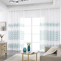 Waves Curtain Tulle Curtains For Living Room Decoration Bedroom Embroidered Curtains For The Room Kitchen Window Treatment